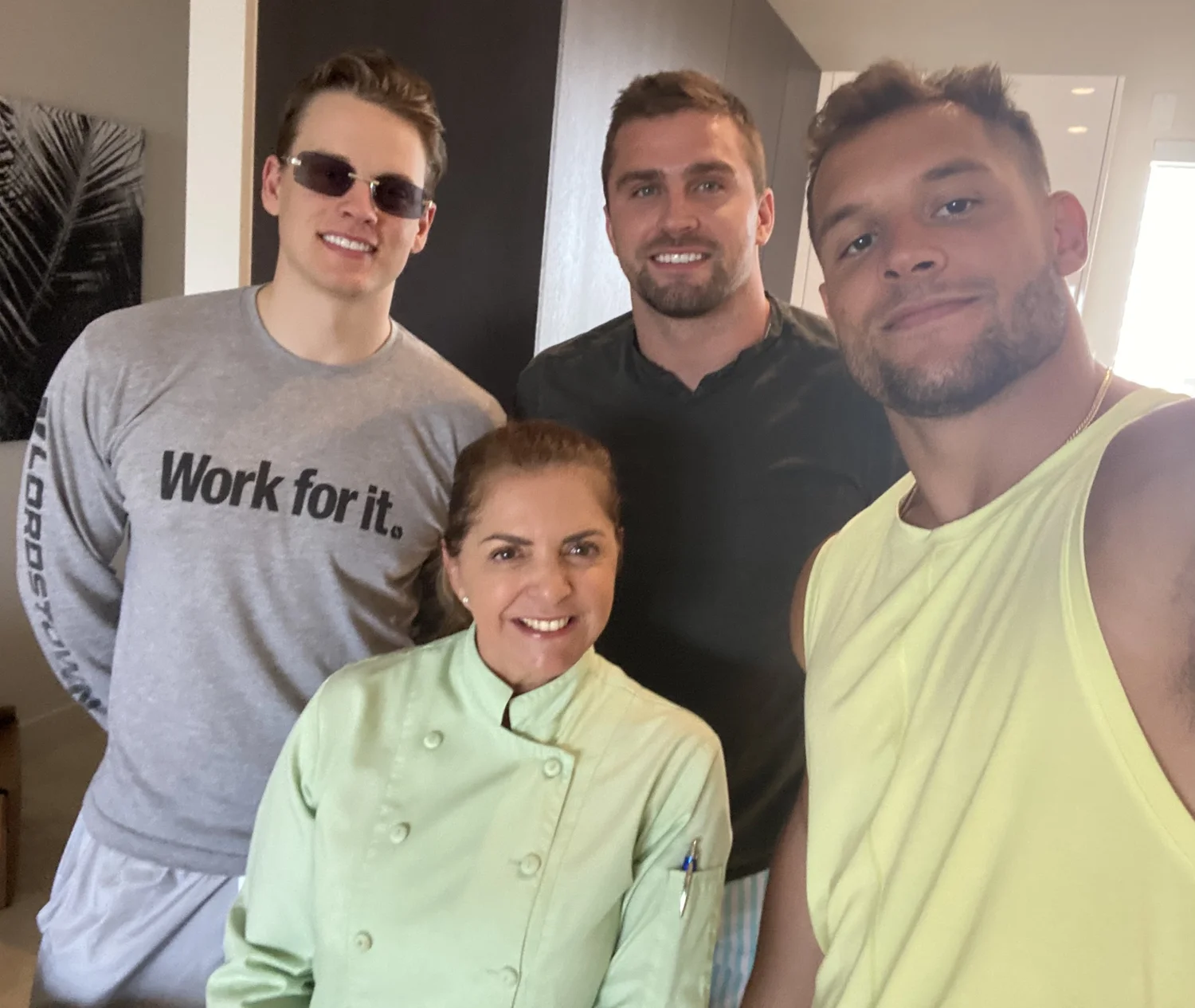 Chef Ana Machado with a group of professional athletes she cooks for